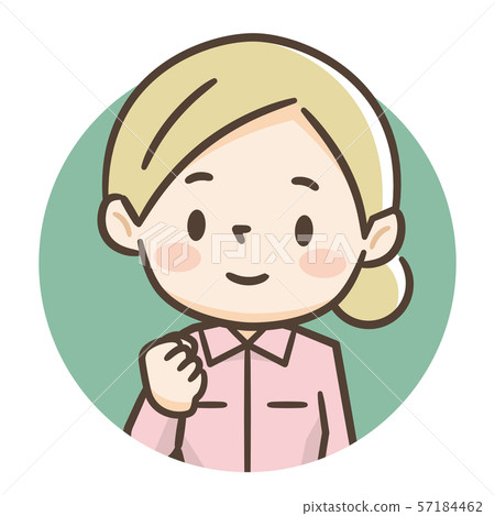 年輕女子工作服 57184462