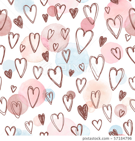 watercolor seamless pattern - Stock Illustration [57184796] - PIXTA