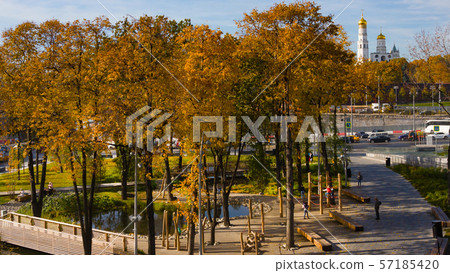 Panoramic view of park Zaryadye and Moscow Kremlin Panoramic view of park Zaryadye and Moscow Kremlin 57185420