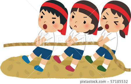 Tug of war illustration 1 Tug of war illustration 1 57185532