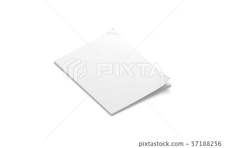 Blank white closed magazine cover mockup, isolated, side view Blank white closed magazine cover mockup, isolated, side view 57188256