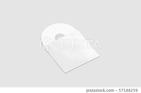 Blank white compact disk packaging mock up, isolated, top view 57188259