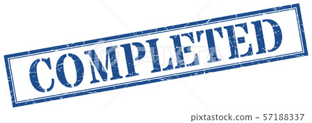 completed stamp. completed square grunge sign. - Stock Illustration ...