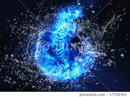 被包裹的抽象棒球球飛濺 57188402