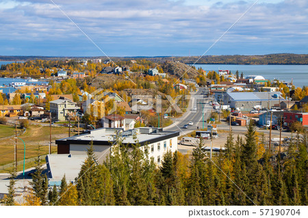 Canada Yellowknife cityscape 57190704