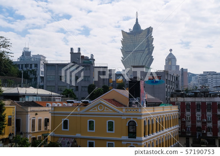 從聖保羅的廢墟的澳門都市風景 57190753