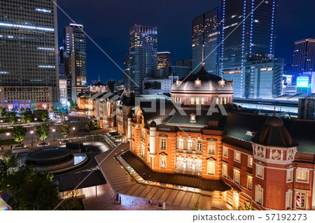 Tokyo station night view from KITTE observatory Tokyo station night view from KITTE observatory 57192273
