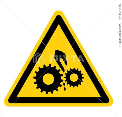 Danger Moving Machinery Symbol Signage,Vector 57192819