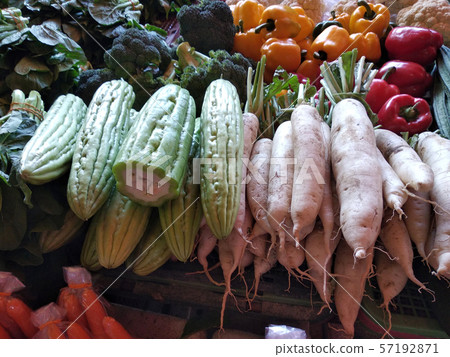 Mix vegetable at wet market for sale Mix vegetable at wet market for sale 57192871