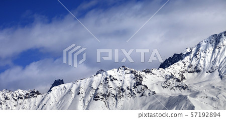 Winter snow mountains at nice sunny day Winter snow mountains at nice sunny day 57192894