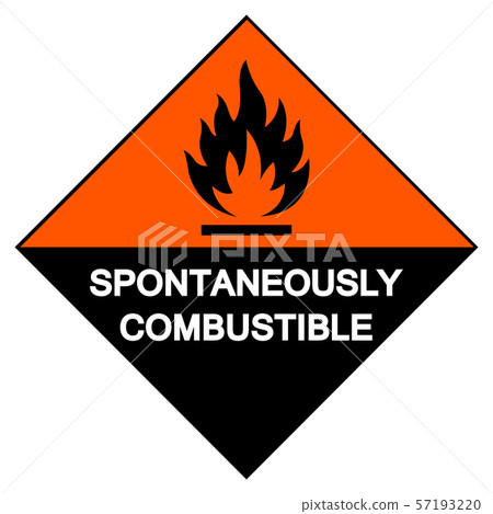 Spontaneously Combustible Symbol Sign, Vector 57193220