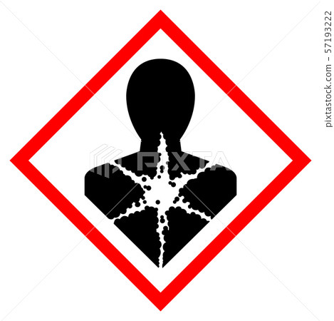 Longer Term Health Hazard,GHS Hazard Pictogram, 57193222