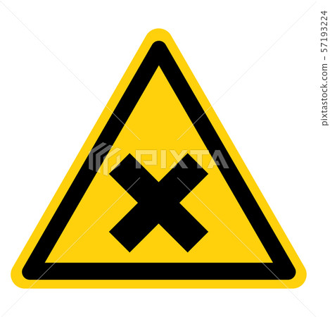 Beware Irritant Symbol Yellow Sign,Vector 57193224