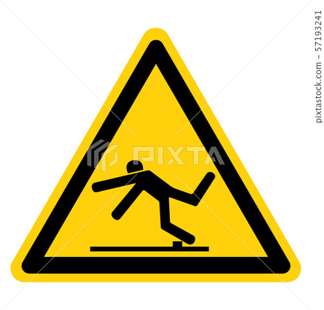 Beware Trip Hazard Symbol, Vector Illustration, 57193241