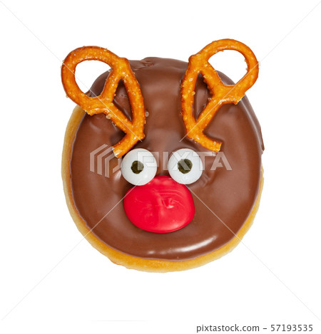 Christmas donut in deer shape Christmas donut in deer shape 57193535