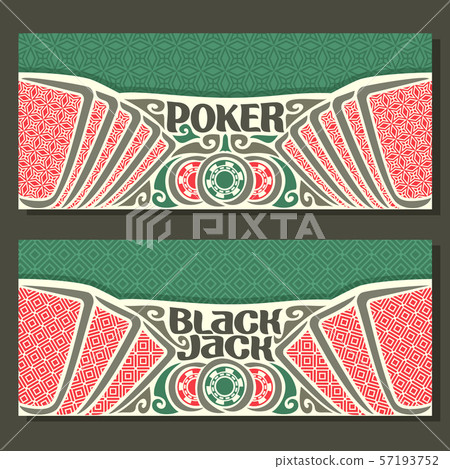 Vector banners for Black Jack and Poker 57193752