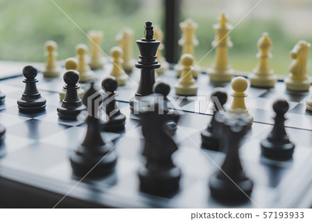 The chess board shows leadership, followers and business success strategies The chess board shows leadership, followers and business success strategies 57193933