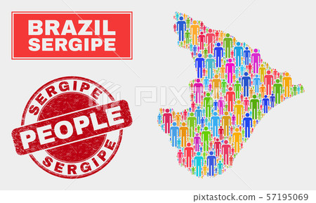 Demographics By State Map Sergipe State Map Population Demographics And... - Stock Illustration  [57195069] - Pixta