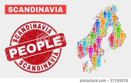 Scandinavia Map Population Demographics And Stock Illustration   57195076 