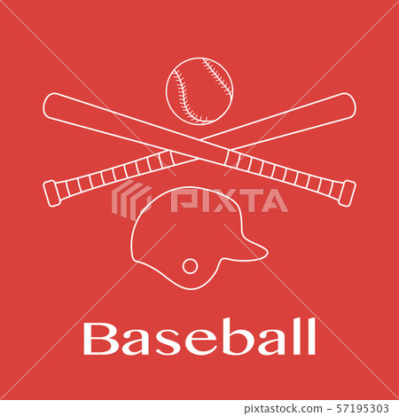 Baseball bats, ball, helmet Vector illustration 57195303