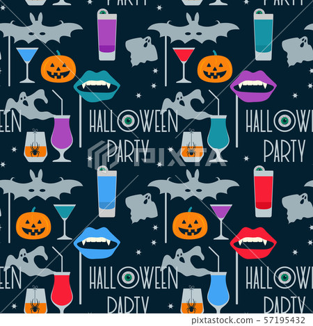 Vector seamless pattern Halloween 2020 Party Vector seamless pattern Halloween 2020 Party 57195432
