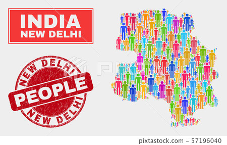 New Delhi City Map Population Demographics And... - Stock Illustration ...