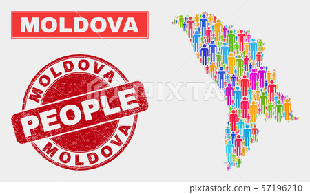 Moldova Map Population Demographics and... - Stock Illustration ...