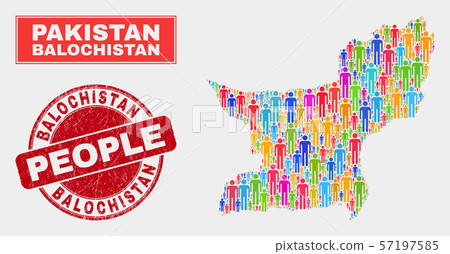 Balochistan Province Map Population Demographics and Dirty Stamp Balochistan Province Map Population Demographics and Dirty Stamp 57197585