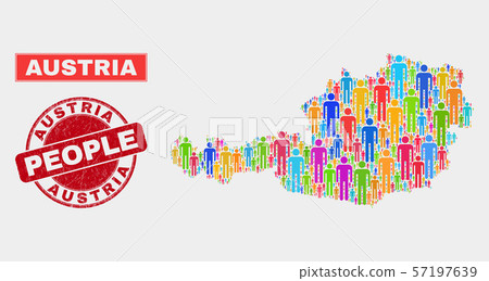 Austria Map Population Demographics and... - Stock Illustration ...