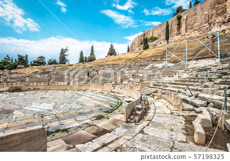 Ancient Greek ruins at the foot of Acropolis, Ancient Greek ruins at the foot of Acropolis, 57198325