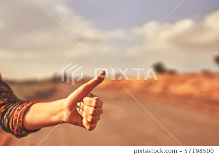 Hand of woman traveler Hand of woman traveler 57198500