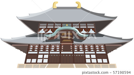 Todaiji sightseeing spot illustration icon 57198594