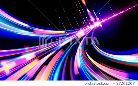 Cyberpunk Light Trails in Vector Cyberpunk Light Trails in Vector 57201207