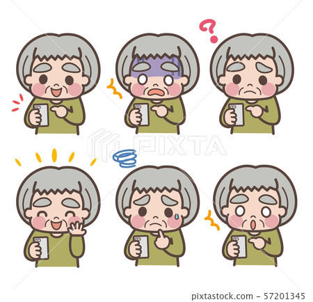 Elderly people Smartphone variations Elderly people Smartphone variations 57201345