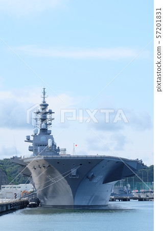 Izumo escort ship moored at Yokosuka base 57201831