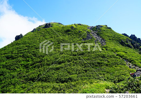 Mt. Iwaki, toward the top of the mountain from the Naruto Hutte Mt. Iwaki, toward the top of the mountain from the Naruto Hutte 57203661