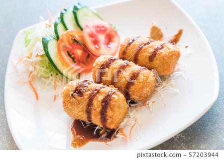 Fried Potatoes with Tonkatsu Sauce Fried Potatoes with Tonkatsu Sauce 57203944