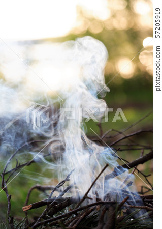 Campfire With Smoke 57205919