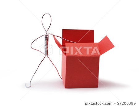 Man Near Red Box Man Near Red Box 57206399