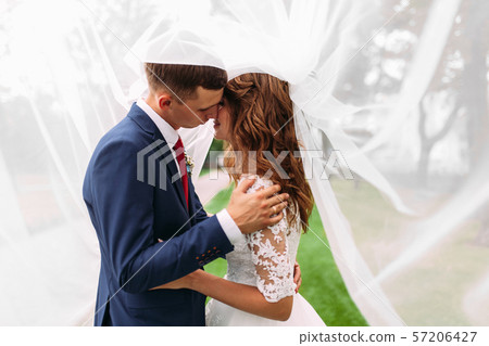 beautiful young wedding couple in nature, couple beautiful young wedding couple in nature, couple 57206427