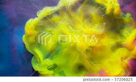 ink water burst fantasy cloud yellow paint flow ink water burst fantasy cloud yellow paint flow 57206825
