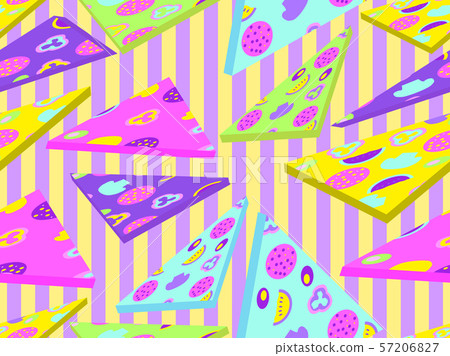 Pizza slices seamless pattern in zine culture Pizza slices seamless pattern in zine culture 57206827