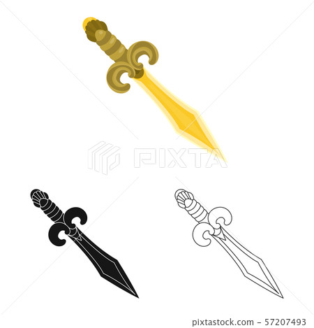 Isolated object of game and armor sign. Set of game and blade stock vector illustration. 57207493