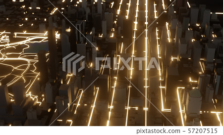 Modern city traffic road at night 57207515