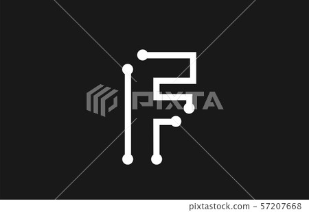 alphabet letter F black and white logo design with alphabet letter F black and white logo design with 57207668
