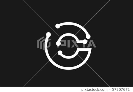 alphabet letter C black and white logo design with alphabet letter C black and white logo design with 57207671