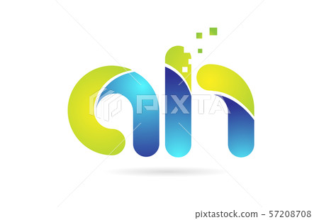 ah a h blue green combination alphabet letter logo ah a h blue green combination alphabet letter logo 57208708