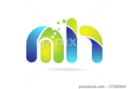 mh m h blue green combination alphabet letter logo mh m h blue green combination alphabet letter logo 57208904