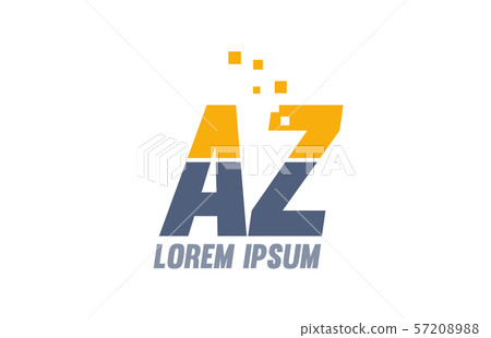 yellow blue AZ A Z alphabet letter logo company yellow blue AZ A Z alphabet letter logo company 57208988