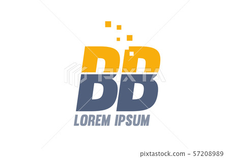 yellow blue BB B B alphabet letter logo company 57208989